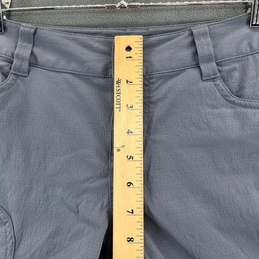 Prana Zion Shorts Womens 4 Gray Hiking Cargo Ripstop Stretch Outdoor Casual